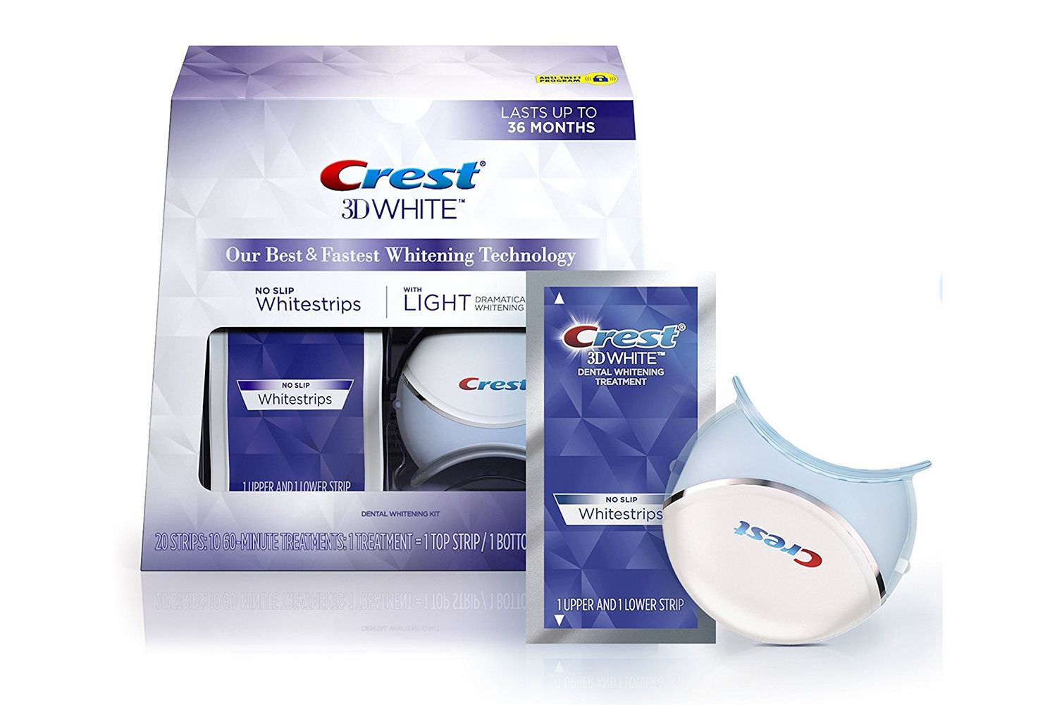 October Amazon Prime Day Crest 3D Whitestrips with Light, Teeth Whitening Strip Kit, 20 Strips