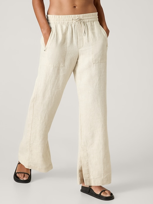 Athleta Retreat Wide Leg Linen Pant