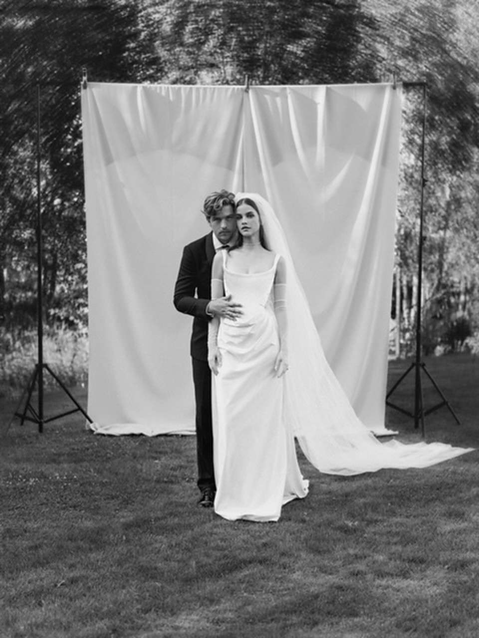 barbara palvin sprouse and dylan sprouse in their wedding day