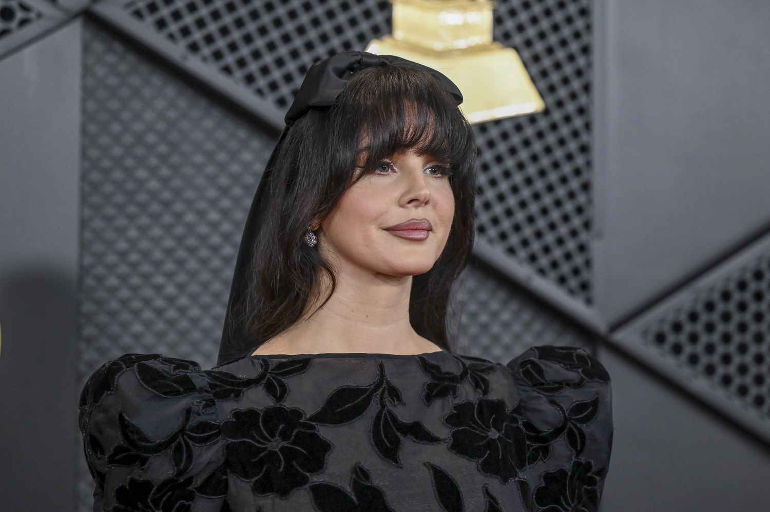 Up close of Lana Del Rey at the 66th Grammy Awards show 