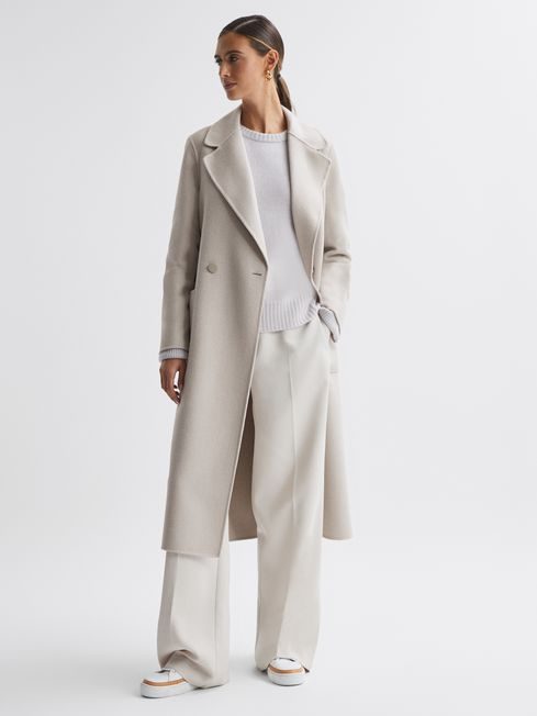 Reiss Lucia Relaxed Double Breasted Wool Blindseam Coat