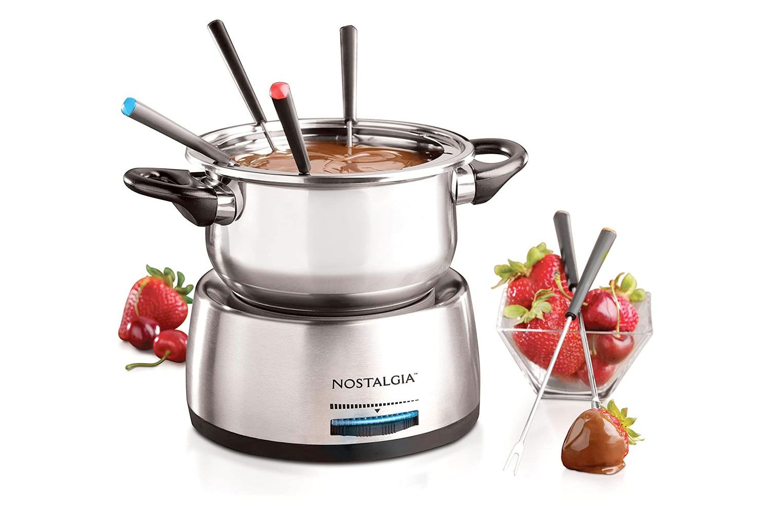 Amazon Nostalgia 6-Cup Electric Fondue Pot Set for Cheese