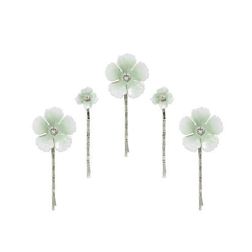 Jennifer Behr x Micaela Quinn Bobby Pin Set in sage green