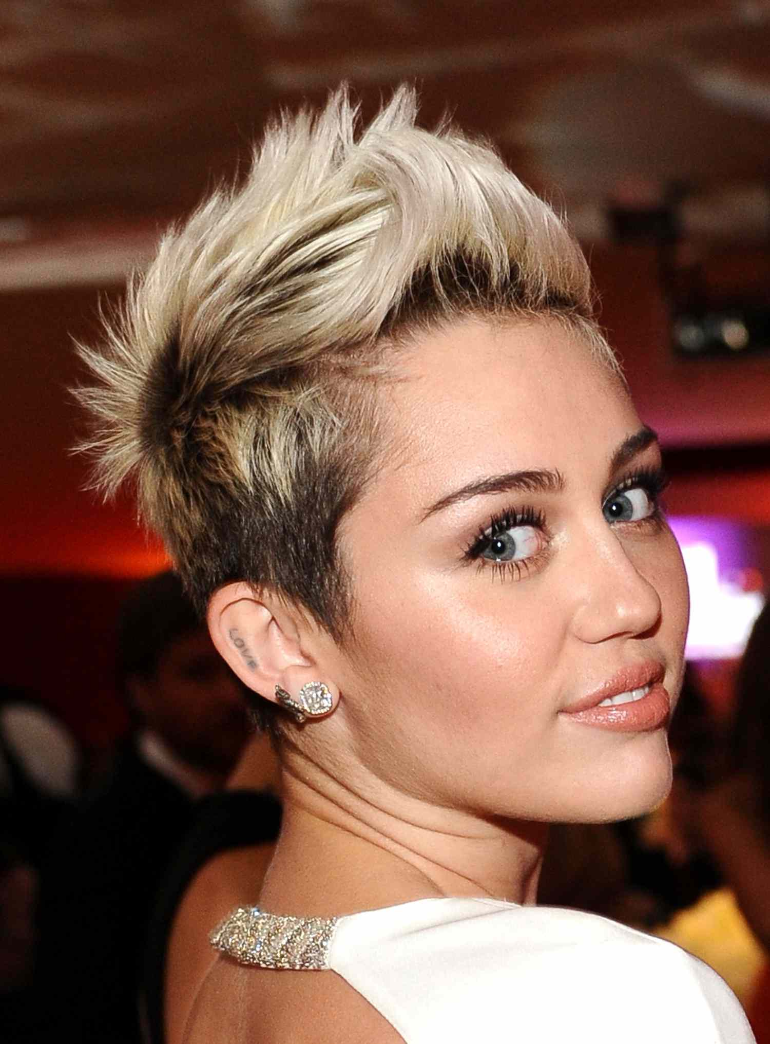 Miley Cyrus at 21st Annual Elton John AIDS Event