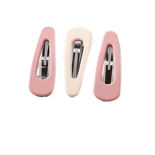 The Hair Edit Blush and Cream Snap Hair Clip Set