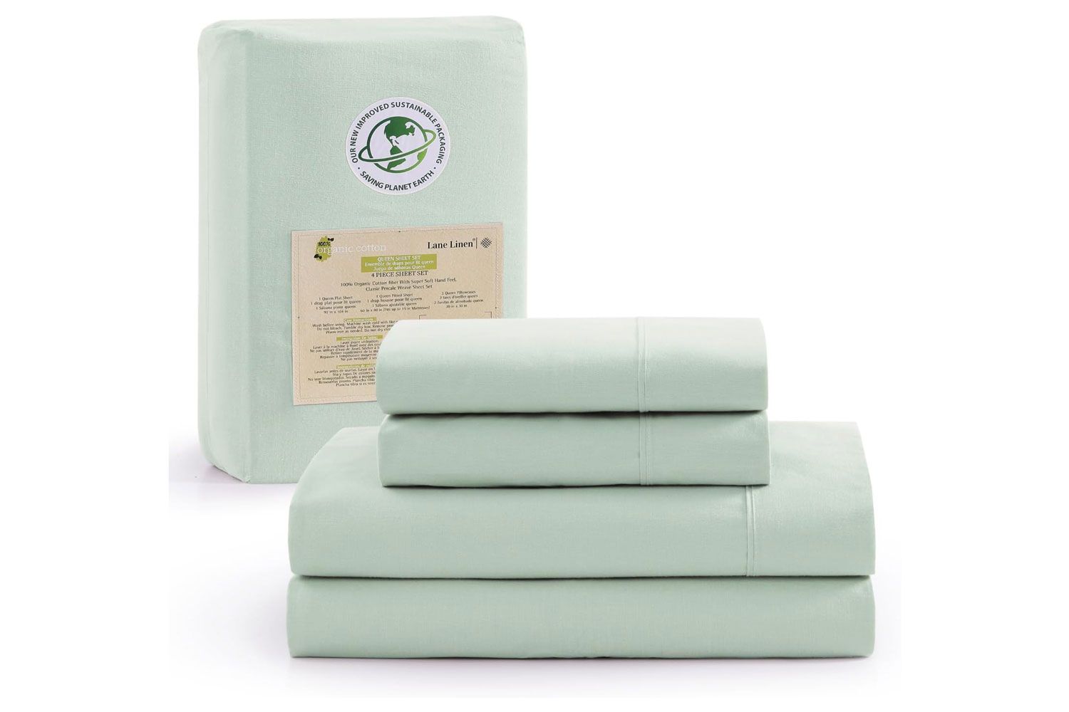 Amazon LANE LINEN 100% Organic Cotton Twin Bed Sheet