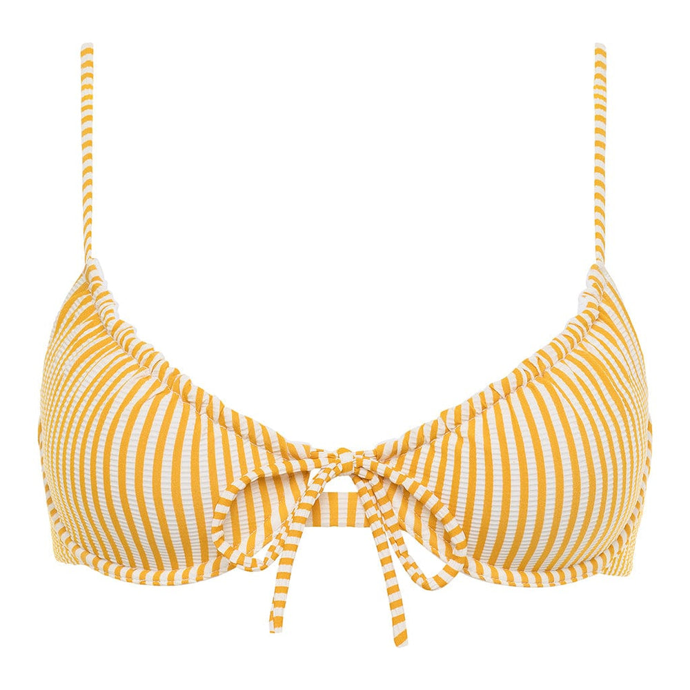 Taylor Swift Bikini: Montce Swim Canary Stripe Lucy Bikini Top