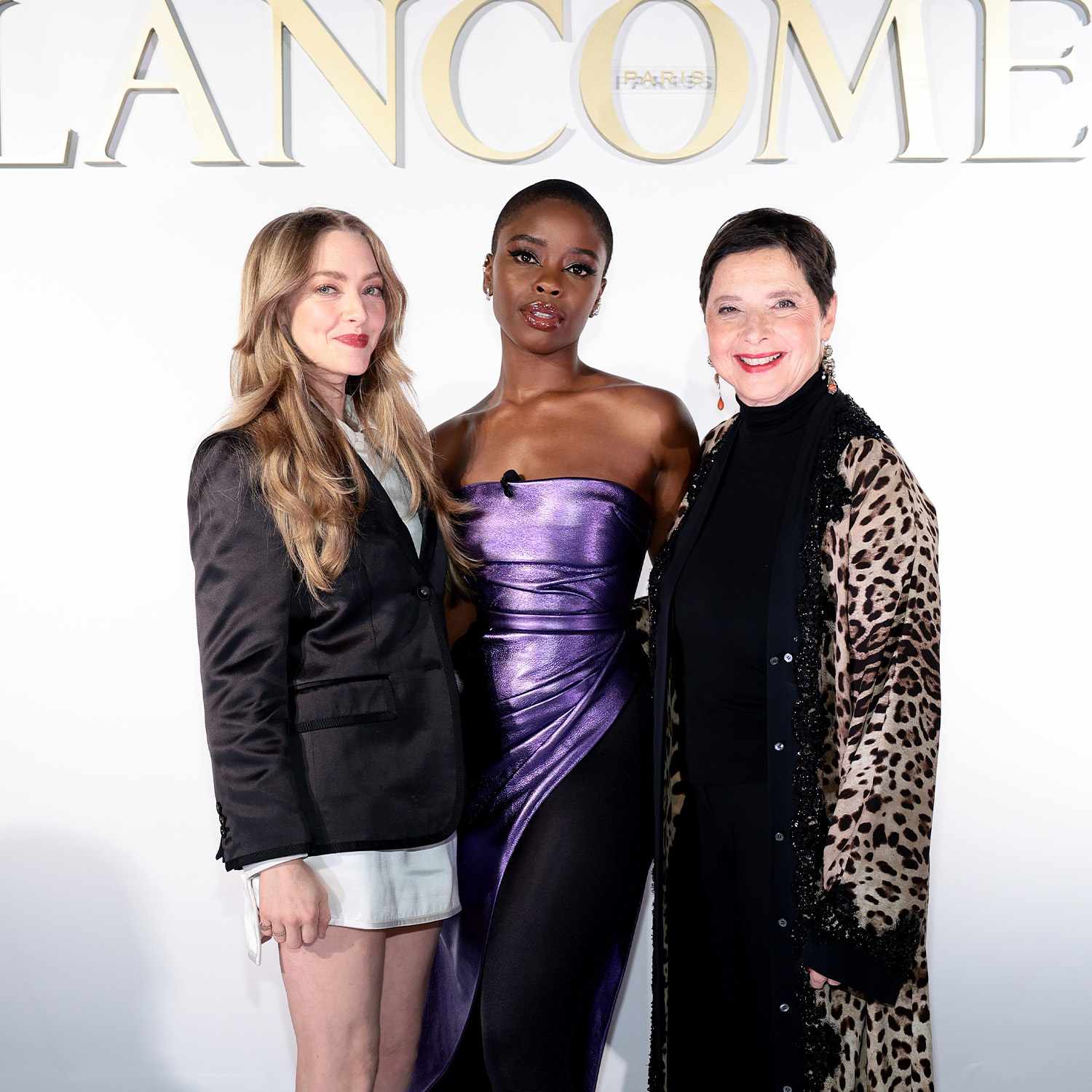 Amanda Seyfried and Joy Sunday at the Lancome cocktail hour in cocktail attire