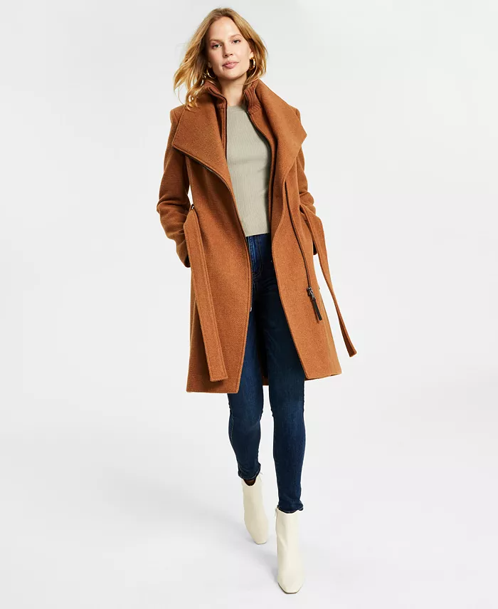 Calvin Klein Belted Wrap Coat