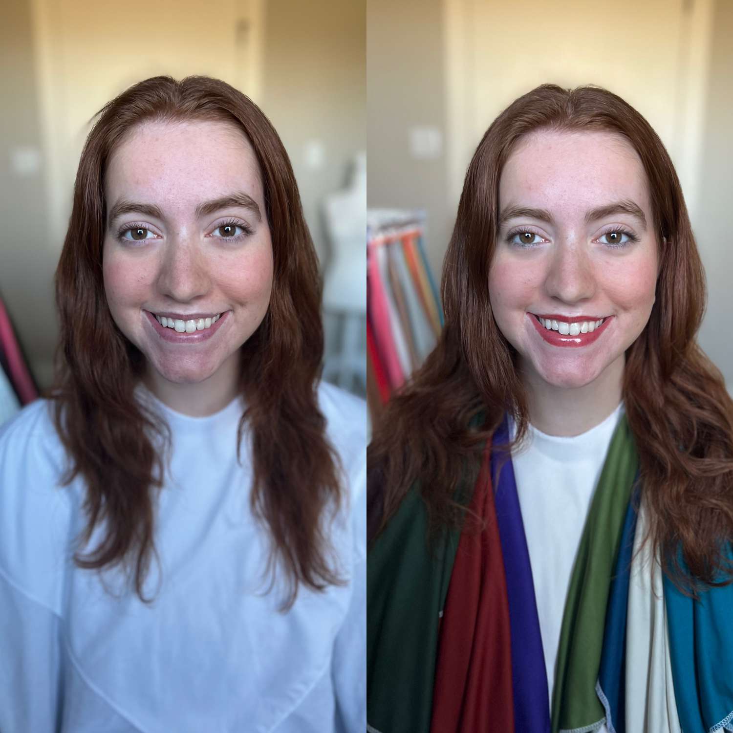 Professional color analysis before and after