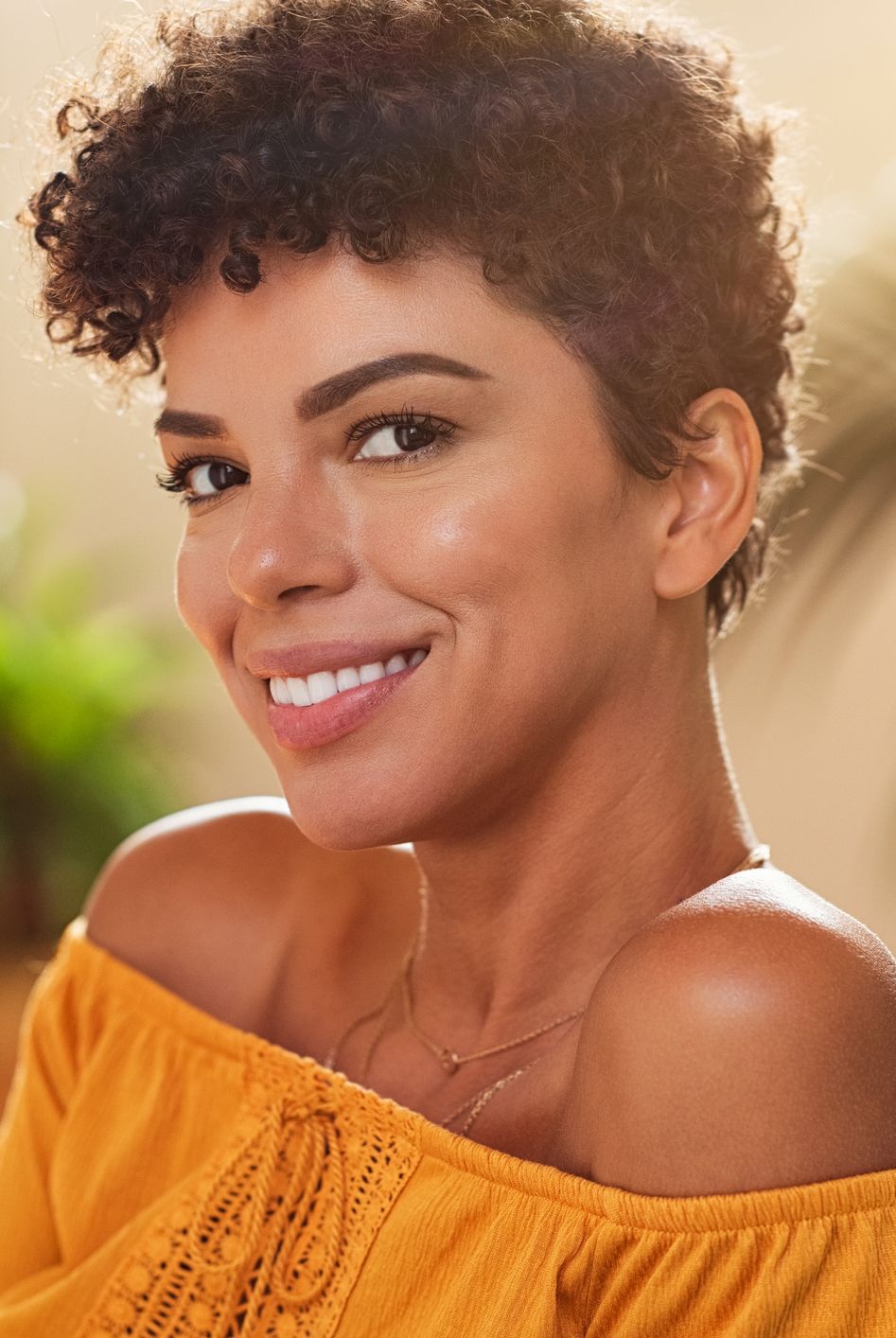 Smiling young african woman