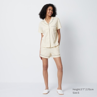 Uniqlo AIRism Cotton Short-Sleeve Pajamas