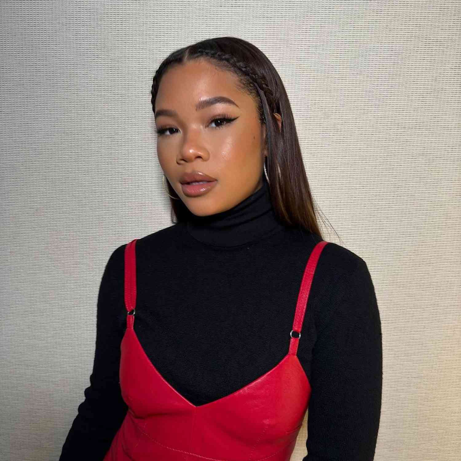 Storm Reid wears baby braids