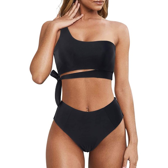 Mooslover One Shoulder High Waisted Bikini