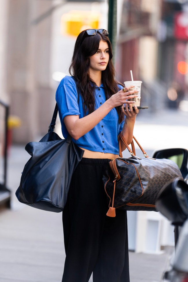 Kaia Gerber is seen in SoHo on May 26, 2024 in New York City. 