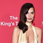 Emrata’s Deep Neckline Goes All the Way Down Her Stomach