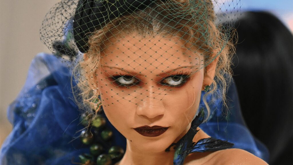 Zendaya’s 2024 Met Gala Look is a Maison Margiela Peacock, Pat McGrath Porcelain Doll Fantasy