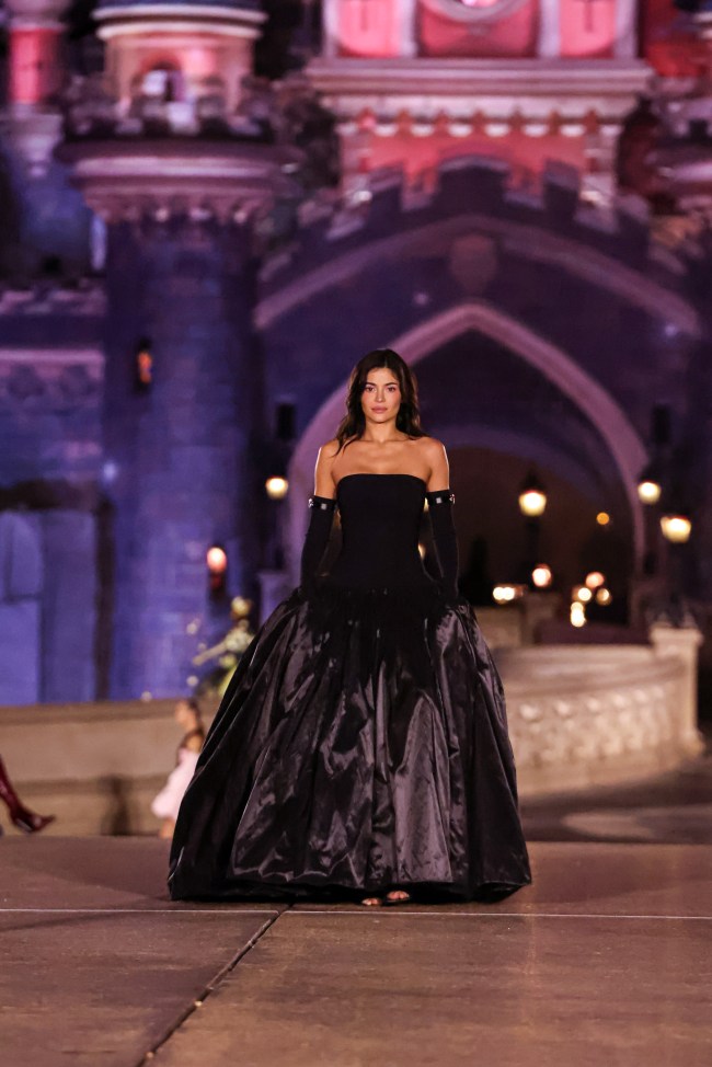 Kylie Jenner walks the runway during the Coperni Paris Womenswear Spring-Summer 2025 show as part of Paris Fashion Week at Disneyland Paris on October 1, 2024 in Paris, France