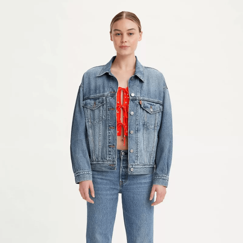 Target model wearing the Levi's 90's Trucker Jacket