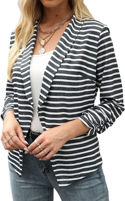 POGTMM 3/4 Sleeve Blazer Amazon