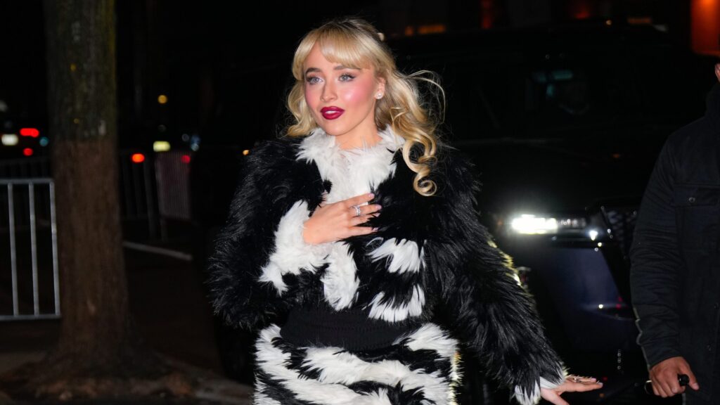 Sabrina Carpenter Rounded Out Her Fur Outfit With Fuzzy Peep-Toe Heels—Here’s Where to Get Yours