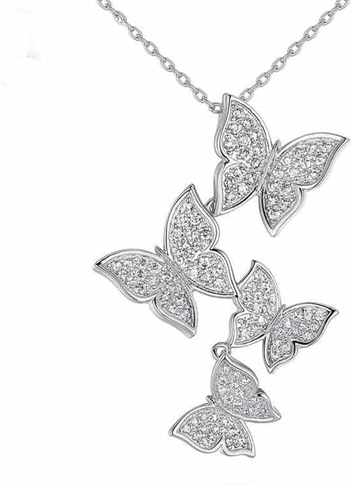 IEFWELL Butterfly Necklace in silver