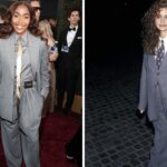 Ayo Edebiri Channels Julia Roberts in Oversized Loewe Suit at 2025 Golden Globes