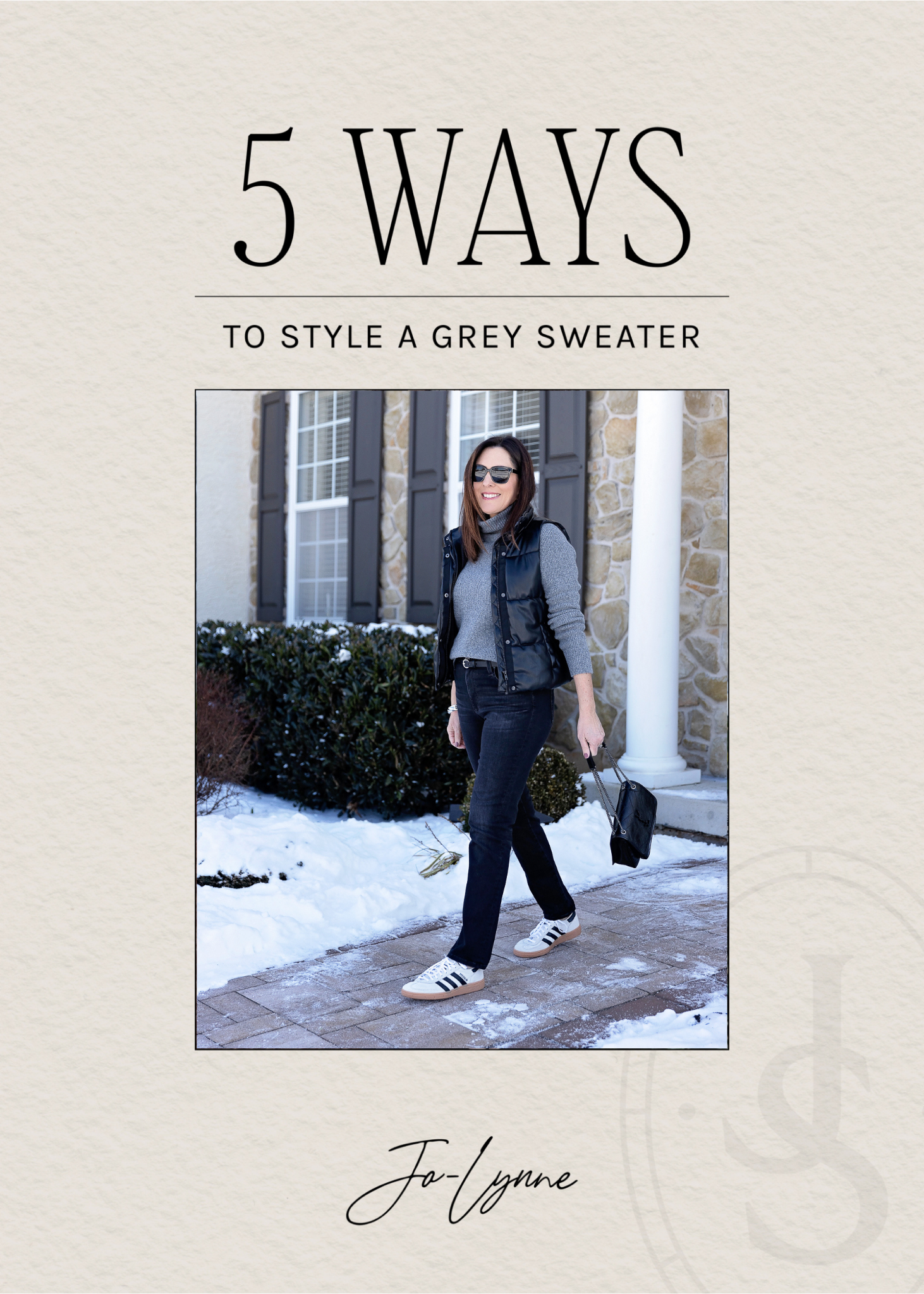 Then & Now: 5 Ways to Style a Grey Sweater