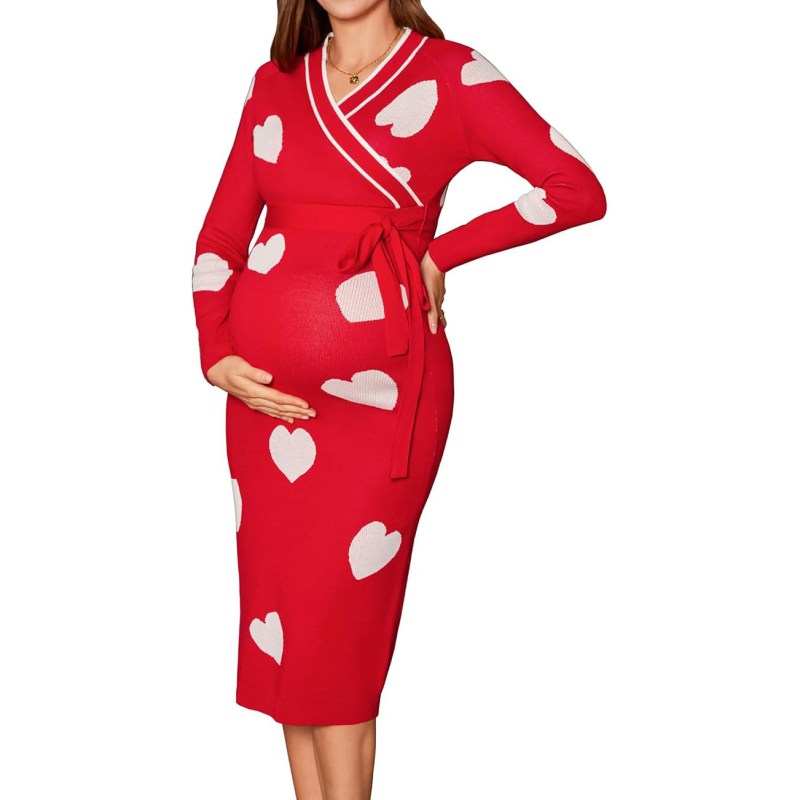 12 Cute Maternity Dresses to Wear for Valentine's Day 2025