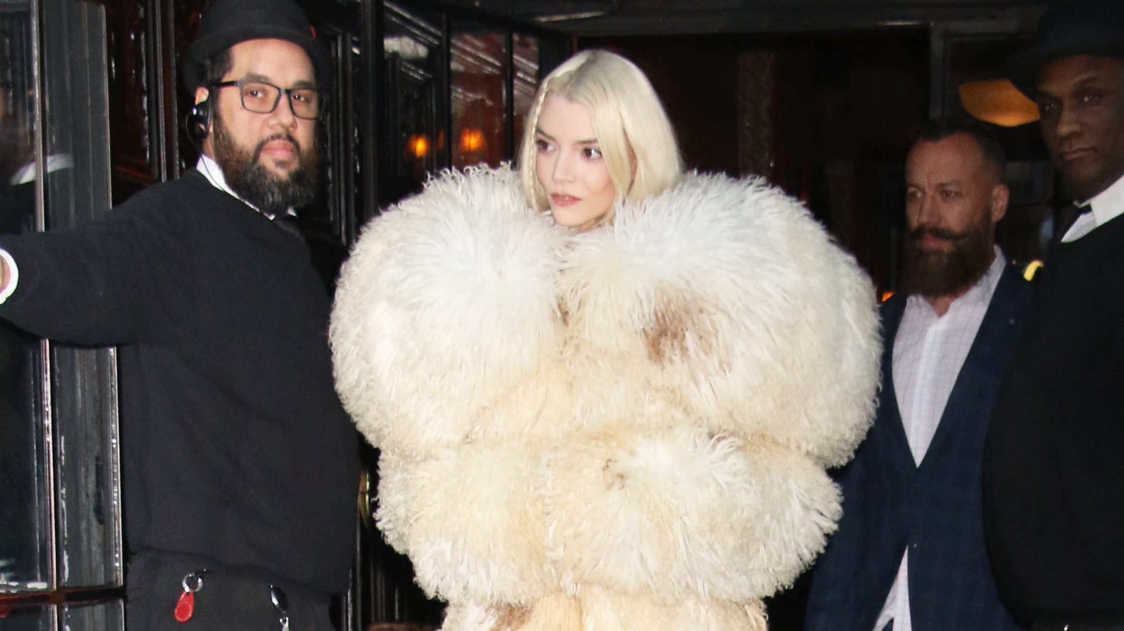 Did Anya Taylor-Joy Just Step Out in Only a Fur Coat?