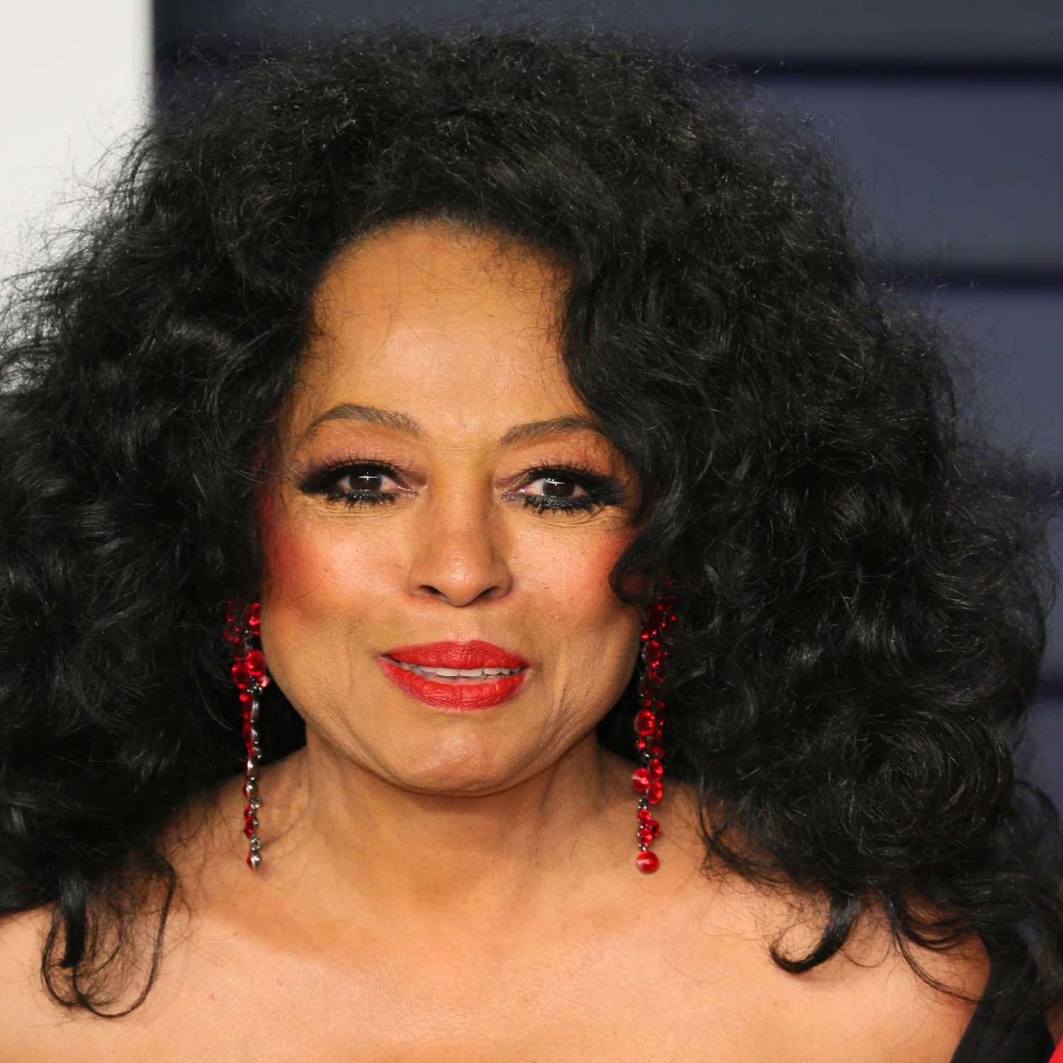 Diana Ross with her signature brushed-out curls