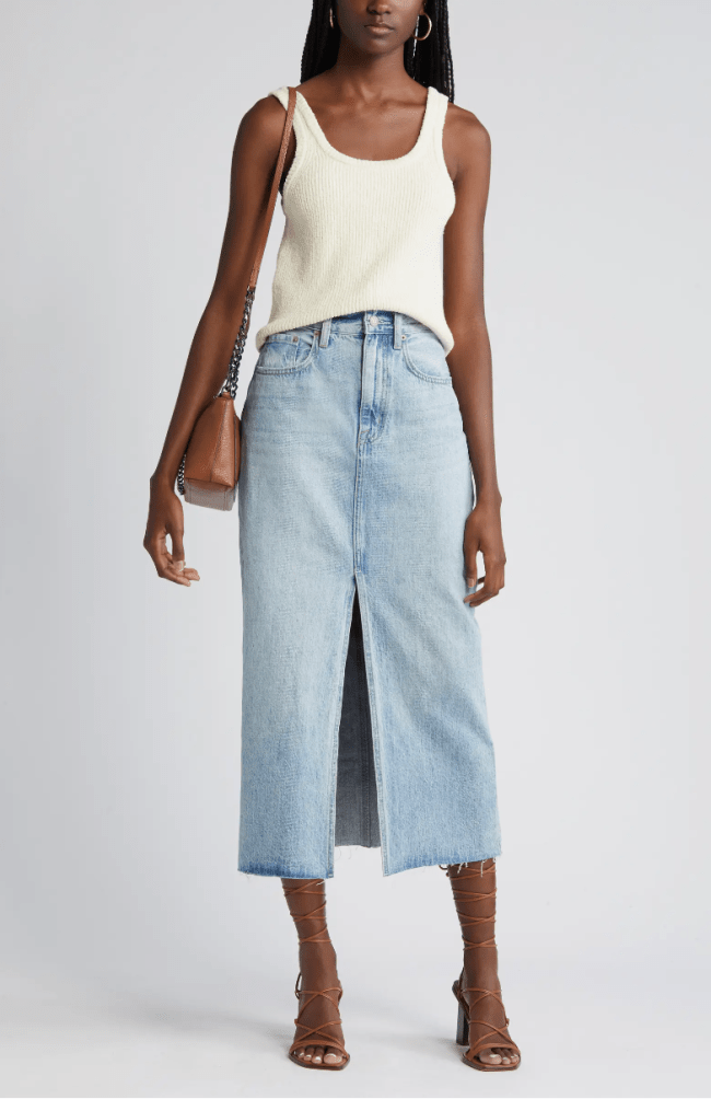 Pistola Alice Denim Maxi Skirt Nordstrom