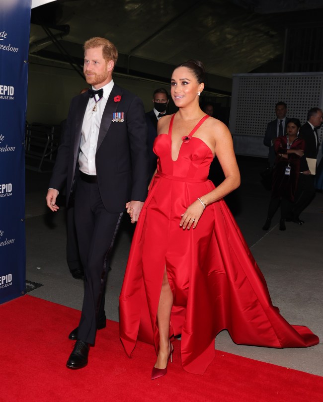 Prince Harry, Duke of Sussex, and Meghan, Duchess of Sussex attend on November 10, 2021 in New York City.