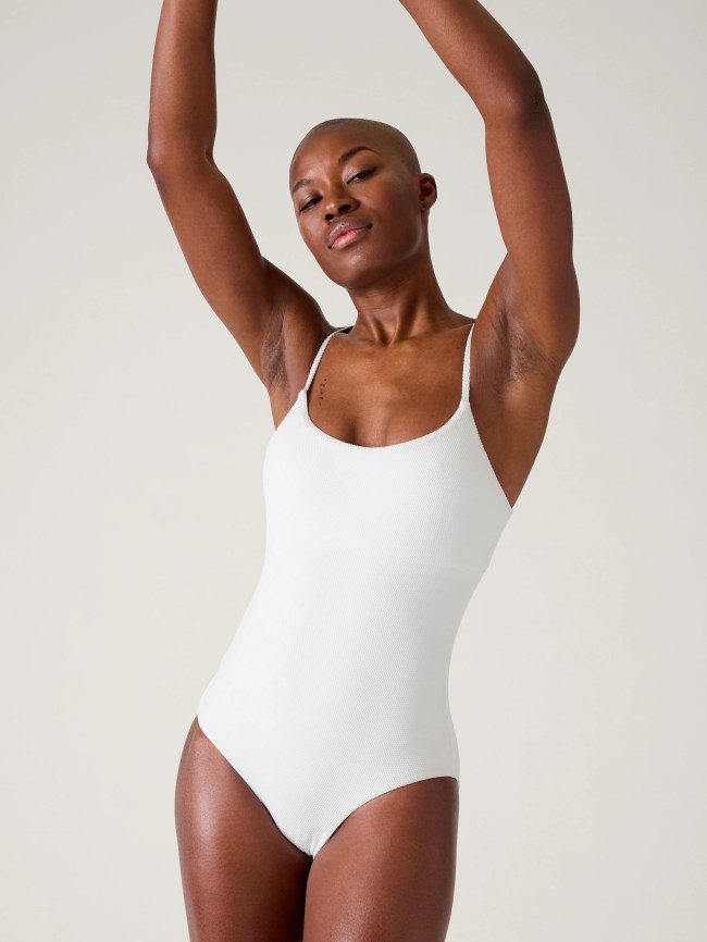 Athleta Scoop Pique One Piece Swimsuit