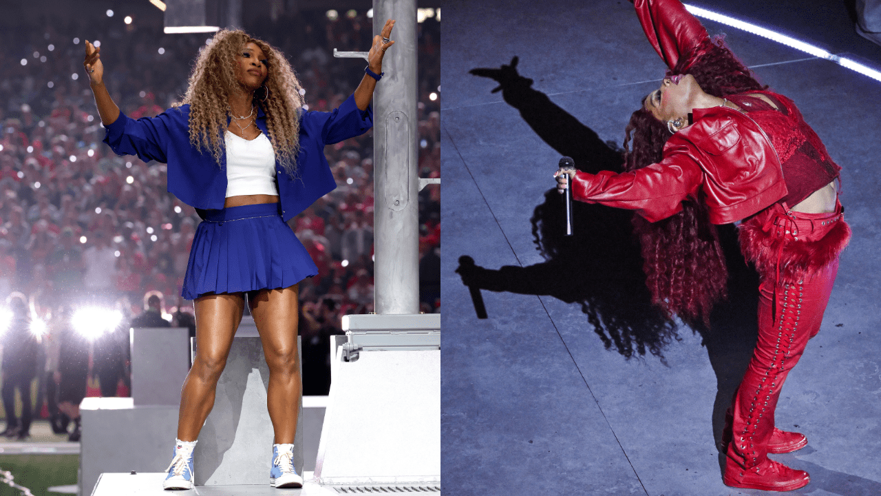 Serena Williams & SZA at the Super Bowl