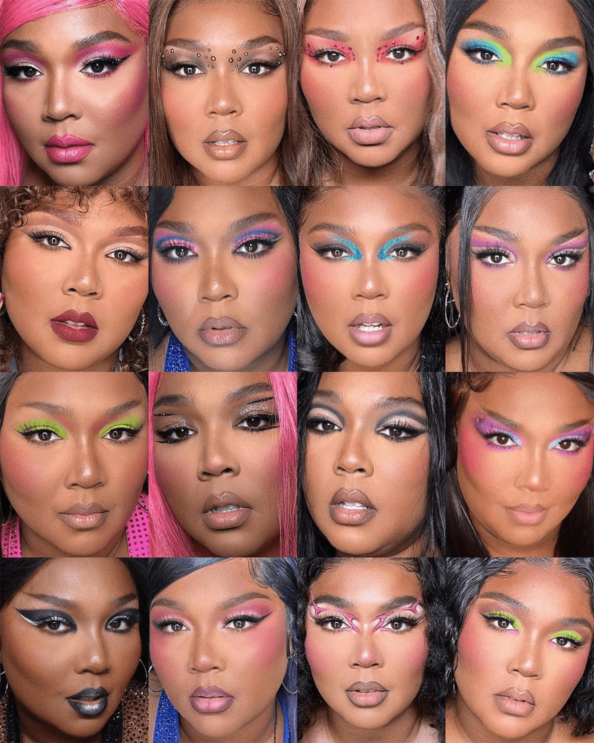 Lizzo's tour makeup looks